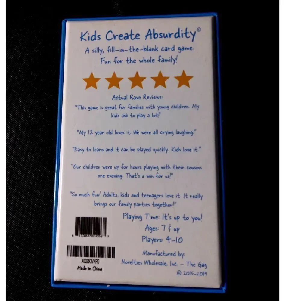 Create Absurdity Card Game for Entire Family! - Picture 2 of 2